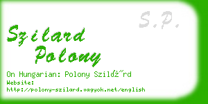 szilard polony business card